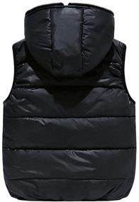 img 1 attached to Double-Sided Lightweight Hooded Puffer Down Vest Jacket Waistcoat for Boys - Mallimoda