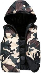 img 3 attached to Double-Sided Lightweight Hooded Puffer Down Vest Jacket Waistcoat for Boys - Mallimoda