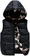 double-sided lightweight hooded puffer down vest jacket waistcoat for boys - mallimoda logo