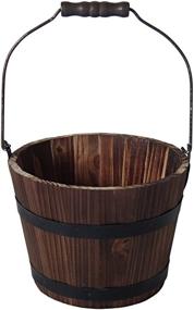 img 2 attached to 🏺 Enhance Home Decor with Cheung's FP-3767 Decorative Accent Wooden Bucket – Handle Included