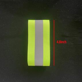 img 1 attached to 🔆 Pack of 6 Raccua High Visibility Reflective Bands - Green, Multiple Sizes | Reflective Gear for Running, Kids, Dog, Safety Belt, Arm, Ankle - Enhancing Night Visibility