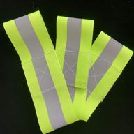 🔆 pack of 6 raccua high visibility reflective bands - green, multiple sizes | reflective gear for running, kids, dog, safety belt, arm, ankle - enhancing night visibility логотип