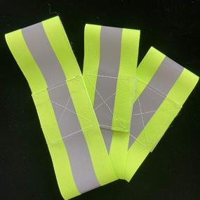 img 4 attached to 🔆 Pack of 6 Raccua High Visibility Reflective Bands - Green, Multiple Sizes | Reflective Gear for Running, Kids, Dog, Safety Belt, Arm, Ankle - Enhancing Night Visibility