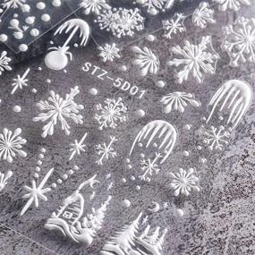 img 1 attached to Christmas Stereoscopic Snowflake Edelweiss Self Adhesive