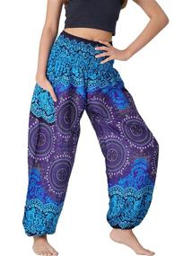 img 3 attached to BANGKOK PANTS Bohemian Clothing Peacockeye Sports & Fitness