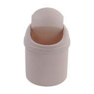 zerdyne 0.7 gallon plastic mini trash can: compact pink swing lid waste can logo