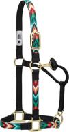 premium weaver leather adjustable patterned nylon horse halter for optimal comfort and control logo