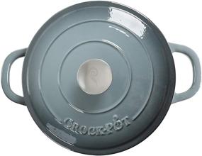 img 3 attached to Кастрюля-горшок Crock Pot Artisan объемом 5 квартов с эмалированным чугуном и круглой формой, цвет сланцево-серый: идеальный помощник для приготовления восхитительных блюд.