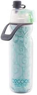 💧 o2cool insulated water bottle, mist 'n sip yoga series - stay hydrated in style with the yoga mint 20 oz, 20 ounce capacity logo