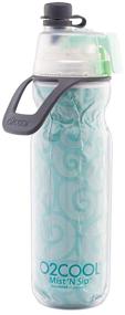 img 4 attached to 💧 O2COOL Insulated Water Bottle, Mist 'N Sip Yoga Series - Stay Hydrated in Style with the Yoga Mint 20 oz, 20 Ounce Capacity