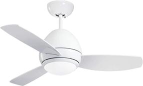 img 4 attached to 🌀 Luminance CF244LWW Kathy Ireland Home Curva LED Outdoor Ceiling Fan with Light Kit: Modern 6-Speed Remote Control, Low Profile Design, 44 Inch, Appliance White