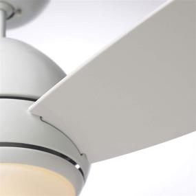 img 2 attached to 🌀 Luminance CF244LWW Kathy Ireland Home Curva LED Outdoor Ceiling Fan with Light Kit: Modern 6-Speed Remote Control, Low Profile Design, 44 Inch, Appliance White