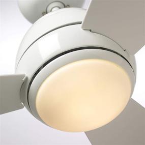 img 1 attached to 🌀 Luminance CF244LWW Kathy Ireland Home Curva LED Outdoor Ceiling Fan with Light Kit: Modern 6-Speed Remote Control, Low Profile Design, 44 Inch, Appliance White