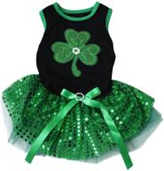 🍀 green clover puppy dog dress by petitebella логотип