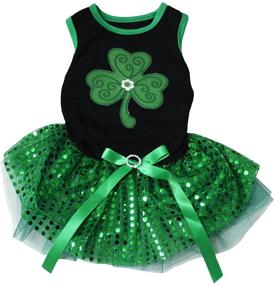 img 2 attached to 🍀 Green Clover Puppy Dog Dress by Petitebella