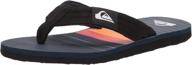 👣 детские сандалии quiksilver molokai layback flip flop yellow: прочная и стильная обувь логотип