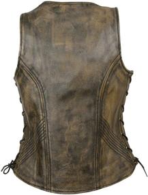 img 3 attached to WOMENS MOTORCYCLE DISTRESSED LEATHER Regular