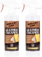 🧴 premium usa-made leather cleaner/conditioner/deodorizer with powerful natural enzymes - ideal for leather & vinyl, furniture, boots, purses, clothing - removes stains - easy spray & wipe (16oz 2 pack) logo