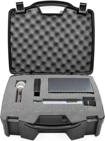 img 4 attached to 🎤 Durable Hard Shell Mic Case: CASEMATIX Wireless Microphone Case - Customizable Foam for Sennheiser, Shure, Audio Technica, Nady, VocoPro, AKG Systems with Receivers, Transmitters and Mics