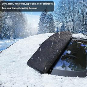 img 2 attached to Защита от снега для лобового стекла Tofoalife Snow Shield для льда и снега, 5 слоев защиты, универсальная подходит для большинства транспортных средств