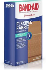 img 3 attached to 🤕 Band-Aid Dhesvie Bandages Flexible Fabric, Extra Large, 10 Count - Ultimate Wound Protection for Larger Injuries