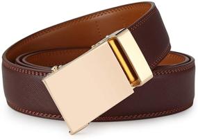 img 3 attached to Ratchet Leather Fit 35Cm Wide 800 LIGHT BROWN 110: Stylish and Sturdy Brown Leather Belt for 35Cm Waistline