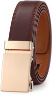 ratchet leather fit 35cm wide 800 light brown 110: stylish and sturdy brown leather belt for 35cm waistline logo
