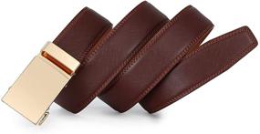 img 2 attached to Ratchet Leather Fit 35Cm Wide 800 LIGHT BROWN 110: Stylish and Sturdy Brown Leather Belt for 35Cm Waistline
