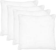 🛋️ aavni homes ultra soft premium polyester throw pillow inserts: cushion fillers for bed, couch, sofa, car - set of 4, 16 x 16 inches логотип