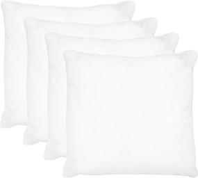 img 4 attached to 🛋️ Aavni Homes Ultra Soft Premium Polyester Throw Pillow Inserts: Cushion Fillers for Bed, Couch, Sofa, Car - Set of 4, 16 x 16 Inches