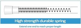 img 1 attached to 🔧 Wellgoods 1 Piece Adjustable Spring Curtain Tension Rod - Perfect for Cupboards, Bathrooms, Windows, and Closets - Extendable from 15.7 to 27.5 Inches