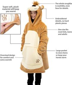 img 1 attached to 🧥 Plushible Oversized Hoodie Blanket Sweatshirt: Stay Cozy and Snug in Ultimate Comfort