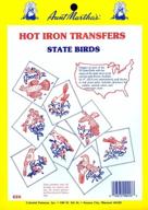 🦜 aunt martha's state birds iron on transfer kits - complete collection of all 50 states logo