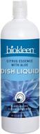 biokleen natural dish soap - 32 ounce - eco-friendly hand moisturizing liquid 🍋 for dishwashing - citrus & aloe scented, plant-based formula, no artificial fragrance or preservatives, color-free logo