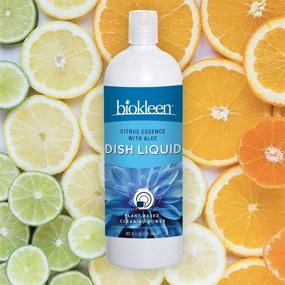 img 2 attached to Biokleen Natural Dish Soap - 32 Ounce - Eco-Friendly Hand Moisturizing Liquid 🍋 for Dishwashing - Citrus & Aloe Scented, Plant-Based Formula, No Artificial Fragrance or Preservatives, Color-Free