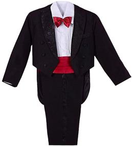 img 4 attached to 👔 Dressy Daisy Classic Tuxedo Wedding Boys' Attire for Suits & Sport Coats