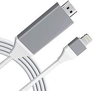 адаптер lightning к hdmi для iphone, ipad, ipod с сертификацией apple mfi - кабель коннектор для телевизора 2k hd, синхронизация экрана, поддержка всех версий ios - идеальное решение для телевизора, проектора, монитора. логотип