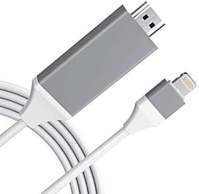 img 1 attached to Адаптер Lightning к HDMI для iPhone, iPad, iPod с сертификацией Apple MFi - кабель коннектор для телевизора 2K HD, синхронизация экрана, поддержка всех версий iOS - идеальное решение для телевизора, проектора, монитора.