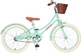 img 3 attached to 🚲 ACEGER Girls Bike with Basket for Ages 4-9: Available in 14-inch and 16-inch with Training Wheels, and 20-inch with Kickstand.