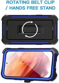 img 1 attached to 📱 AICase Belt-Clip Holster Case for Galaxy S21: Enhanced Drop Protection with Full Body Rugged Design and Screen Protector