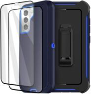 📱 aicase belt-clip holster case for galaxy s21: enhanced drop protection with full body rugged design and screen protector logo