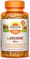 sundown naturals l-arginine 500мг диетическая добавка, 90 капсул логотип