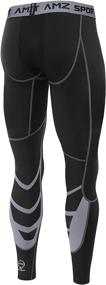 img 3 attached to 🩳 AMZSPORT Men's Compression Pants: Ultimate Sports Running Tights for All Seasons - 1 or 3 Pack