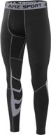 🩳 amzsport men's compression pants: ultimate sports running tights for all seasons - 1 or 3 pack logo