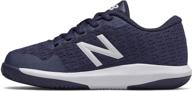 stylish and supportive: new balance 996v4 athletic tennis shoes for medium girls logo