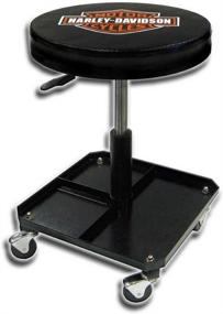 img 1 attached to 🏍️ Plasticolor Harley-Davidson Bar & Shield Shop Stool - Swivel & Adjustable Seat Height (P4766) - Enhanced for SEO