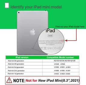 img 3 attached to SUPLIK Прочный ударопрочный чехол для iPad Mini для детей - Защитный чехол с ручкой и подставкой и 📱 Защитной плёнкой для экрана для iPad Mini 5-го поколения (2019 года), 4-го, 3-го, 2-го, 1-го поколений от Apple, 7.9 дюймов, черного цвета.