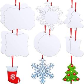 img 4 attached to Sublimation Ornaments Personalized Christmas Snowflake
