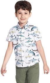 img 3 attached to 🌺 Hawaiian Flamingos Button Sleeve Tropical Boys' Clothing: Tops, Tees & Shirts with Enhanced SEO