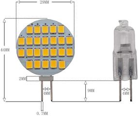 img 3 attached to 🔆 Лампа с галогенной лампой G4 24-2835 SMD LED, сверхяркая и регулируемая, идеально подходит для автодомов, кемпингов, путешествий на прицепе, лодок, над нижней разделочной доской, плафонного освещения - DC 12V теплый белый (20 штук в упаковке) - AILEMING